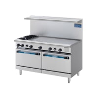 Turbo Air TARG-2B48G 60” 2 Burner Gas Range w/ Griddle & (2) Standard Ovens, Natural Gas