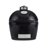 Primo Grills PGCJRH Oval JR 200 Charcoal Grill w/ Hinged Lid - 13 1/2"W x 18 1/2"D, Cer...