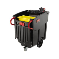 Rubbermaid FG9W7300BLA Trash Cart w/ 400 lb Capacity, Black