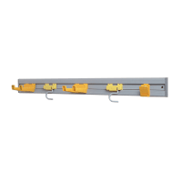 Rubbermaid FG199300GRAY 34" Closet Organizer/Tool Holder - Gray