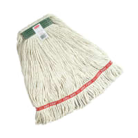 Rubbermaid FGD15206WH00 Medium Super Stitch Wet Mop Head - 4 Ply Cotton, 5" Headband, White