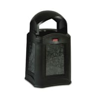 Rubbermaid FG9W0300 BLA 35 gal Landmark Dome Top Trash Container - Panel Frame, Rigid Liner, Black