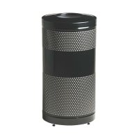 Rubbermaid FGS3ETBKPL 25-gal Cans Recycle Bin - Indoor/Outdoor, Decorative