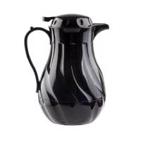 Tablecraft 1001501 64 oz Beverage Server w/ Push Button Lid - Plastic, Black
