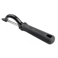 Tablecraft 10980 Ergonomic Soft Grip Straight Peeler w/ Serrated Edge