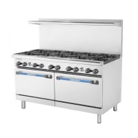 Turbo Air TAR-10 60" 10 Burner Gas Range w/ (2) Standard Ovens, Liquid Propane