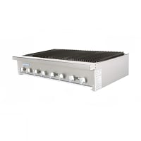 Turbo Air TARB-48 48" Countertop Charbroiler w/ Cast Iron Burners, Convertible