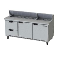 Beverage-Air SPED72HC-18-2 72" Hydrocarbon Series Sandwich/Salad Prep Table w/ Refrigerated...