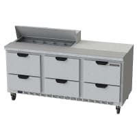Beverage-Air SPED72HC-10-6 72" Hydrocarbon Series Sandwich/Salad Prep Table w/ Refrigerated...