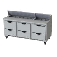 Beverage-Air SPED72HC-18-6 72" Hydrocarbon Series Sandwich/Salad Prep Table w/ Refrigerated...