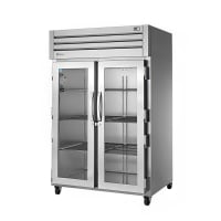 True STG2R-2G-HC 52 3/5" Two Section Reach In Refrigerator, (2) Right Hinge Glass Doors, 115v