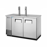 True TDD-2-S-HC 59" Kegerator Beer Dispenser w/ (2) Keg Capacity - (2) Columns, Stainless, 115v