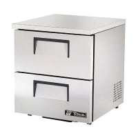 True TUC-27D-2-HC-LP 27 5/8" Undercounter Refrigerator w/ (1) Section &amp; (2) Drawers, 115v