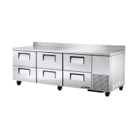 True TWT-93D-6-HC 93" Worktop Refrigerator w/ (3) Sections &amp; (6) Drawers, 115v