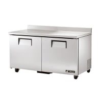 True TWT-60F-HC 60 1/2" W Worktop Freezer w/ (2) Sections &amp; (2) Doors, 115v