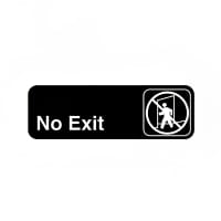 Vollrath 4508 No Exit Sign - 3" x 9", White on Black