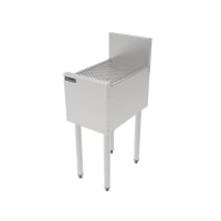 Perlick TS12DB Underbar Freestanding Drainboard - 6" Backsplash, 12" x 18 9/16"