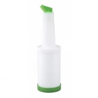 Winco PPB-2G 2 qt Liquor & Juice Multi Pour w/ Green Spout & Lid