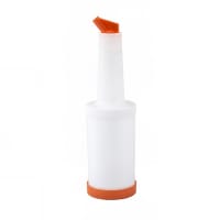 Winco PPB-2O 2 qt Liquor & Juice Multi Pour w/ Orange Spout & Lid