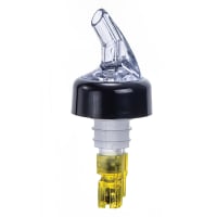 Winco PPA-150 1 1/2 oz Measuring Pourer w/ Black Collar & Inside Ball Bearing, Yellow Tail