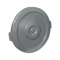 Winco PTCL-44 Round Flat Trash Can Lid - Plastic, Gray