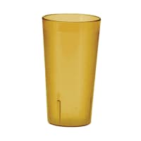 Winco PTP-05A 5 oz Amber Pebbled Plastic Tumbler