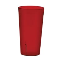 Winco PTP-20R 20 oz Red Pebbled Plastic Tumbler