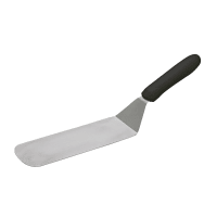 Winco TKP-90 8 1/4" Offset Turner w/ Black Plastic Handle, Stainless Steel