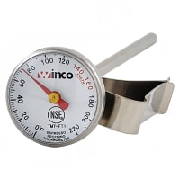 Winco TMT-FT1 Dial Type Frothing Thermometer w/ Clip, 0 220 Temperature Range