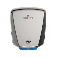 World Dryer Q-973A2 Automatic Hand Dryer w/ 12 Second Dry Time - Brushed Stainless, 120v/208-240v...