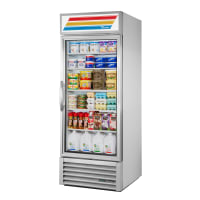 True GDM-26-HC~TSL01-SS 30" GDM Series One Section Glass Door Merchandiser - (1) Right Hinge Door, Silver, 115v