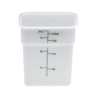 Cambro 4SFSP148 4 qt Square Food Storage Container - CamSquare®, Natural White