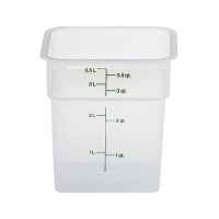 Cambro 4SFSPP190 4 qt Square Food Storage Container - CamSquare®, Plastic, Translucent