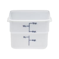 Cambro 12SFSP148 12 qt Square Food Storage Container - CamSquare®, Polyethylene, Natural White