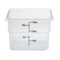 Cambro 12SFSPP190 12 qt Square Food Storage Container - CamSquare®, Polypropylene, Translucent
