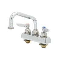 T&S B-1110 Deck Mount Faucet - 6" Swing Spout, 4" Centers