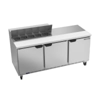 Beverage-Air SPE72HC-10 72" Hydrocarbon Series Sandwich/Salad Prep Table w/ Refrigerated Bas...