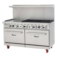 Migali C-RO6B-24GL-NG 60" 6 Burner Gas Range w/ Griddle & (2) Standard Ovens, Natural Ga...
