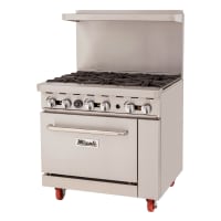 Migali C-RO6B-NG 36" 6 Burner Gas Range w/ Standard Oven, Natural Gas