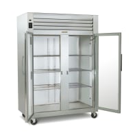 Traulsen G21010 52 1/10" Two Section Reach In Refrigerator, 2 Left/Right Hinge Glass Doors,...