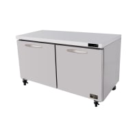 Kool-It KUCR-60-2 60" W Undercounter Refrigerator w/ (2) Sections &amp; (2) Doors, 115v