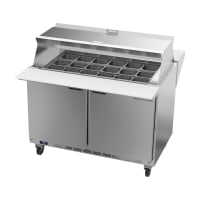 Beverage-Air SPE48HC-18M-DS 48" Hydrocarbon Series Mega Top Dual Sided Sandwich/Salad Prep T...
