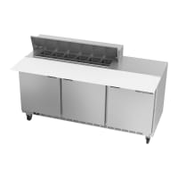 Beverage-Air SPE72HC-12C 72" Hydrocarbon Series Sandwich/Salad Prep Table w/ Refrigerated Ba...