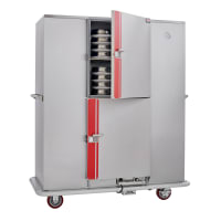 Carter-Hoffmann BB200D Heated Banquet Cart - (200) Plate Capacity, Stainless, 120v