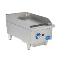 Globe GG15G 15" Gas Griddle w/ Manual Controls - 1" Steel Plate, Convertible