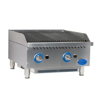 Globe GCB24G-RK 24" Gas Charbroiler w/ Cast Iron Grates - Convertible