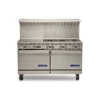 Imperial IR-6-G24 60" 6 Burner Gas Range w/ Griddle & (2) Standard Ovens, Natural Gas