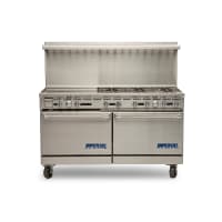 Imperial IR-6-G24 60" 6 Burner Gas Range w/ Griddle & (2) Standard Ovens, Liquid Propane