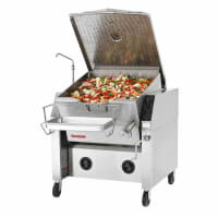 Southbend 30P-STGM 30 gal. Tilt Skillet - Cabinet Base, Polished Pan, Measurement Marks, Natural...