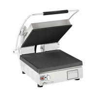 Star PGT14I Single Commercial Panini Press w/ Cast Iron Grooved Plates, 240v/1ph